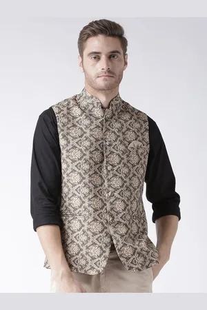 Hangup Plus Men Printed Woven Nehru Jacket