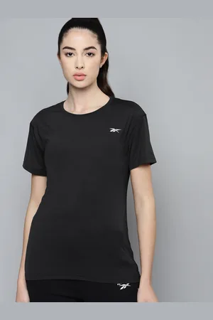 Reebok Women Black TS AC Athletic Training T-shirt