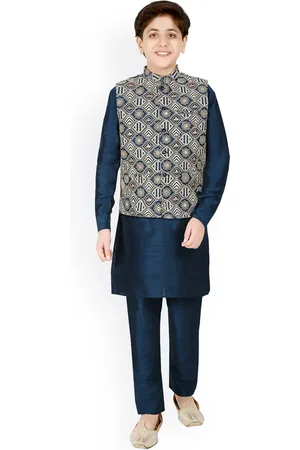 CAVIO Boys Blue Kurta with Trousers