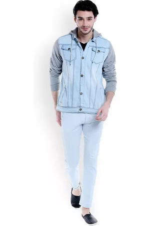 Stylish Two Tone Jean Jacket for Men