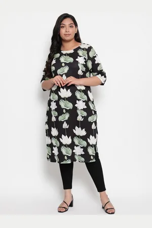 Amydus Plus Size Abstract Printed Kurta