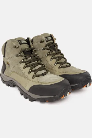 Woodland Men Mid-Top Leather Sneakers