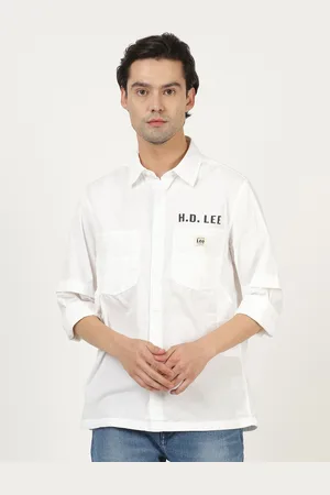 Lee Men White Comfort Casual Shirt