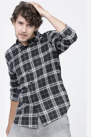 Ketch Men Slim Fit Tartan Checked Casual Shirt