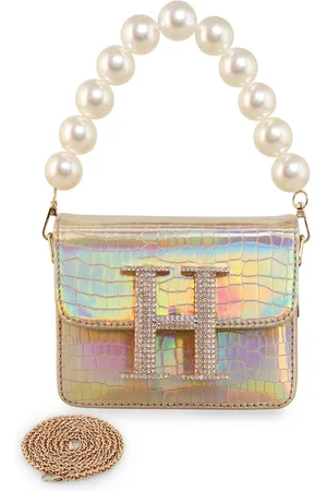 ESBEDA Hotty Glossy Croc Textured Structured Sling Bag