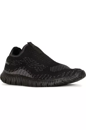 POWER Men Black Textile Running Non-Marking Sports Shoes