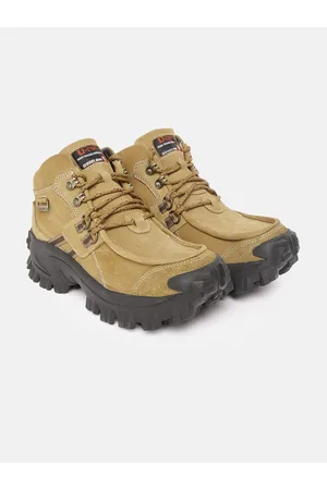 Woodland Men Mid-Top Leather Sneakers