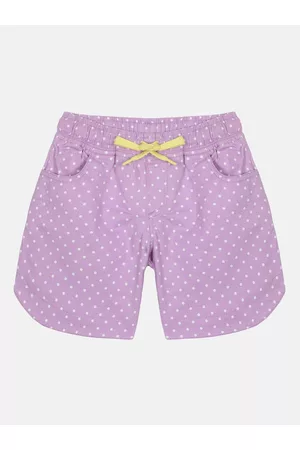 KiddoPanti Girls Printed Cotton Shorts