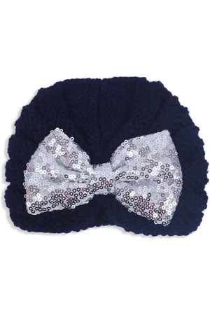 Baby Moo Unisex Kids Embellished Bow Woolen Beanie