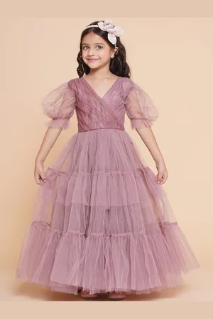 Bhama Girls Layered Net Gown