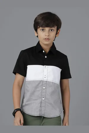 UNDER FOURTEEN ONLY Boys Colourblocked Casual Shirt