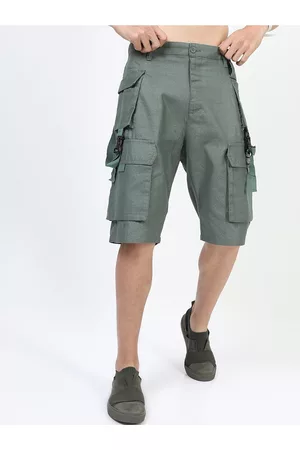 Ketch Men Green Shorts