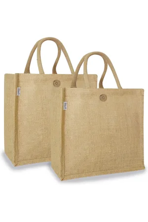 earthbags Pack of 2 Jute Tote Bag Handbags