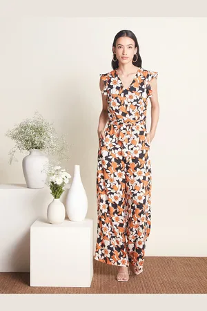 20Dresses Floral V Neck Wide Leg Jumpsuit
