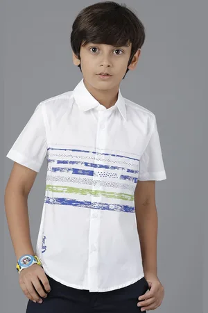 UNDER FOURTEEN ONLY Boys Printed Casual Cotton Shirt