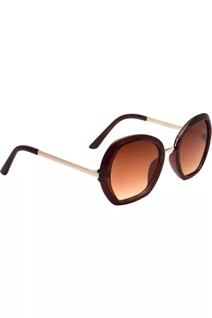 Peter Jones Eyewear Women Brown Lens & Brown Butterfly Sunglasses with UV Protected Lens