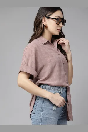 Roadster The Lifestyle Co. Women Checked Extended Sleeves Casual Shirt