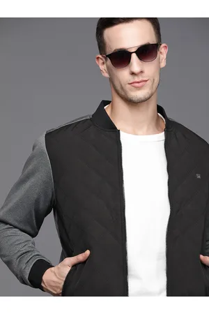 Buy Men Casual Black Patterned Jackets Online - 87023 | Louis Philippe