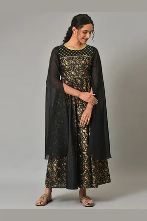 AURELIA Floral Printed Slit Sleeve Maxi Dress