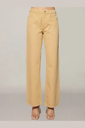 20Dresses Women Wide Leg Low-Rise Pure Cotton Jeans