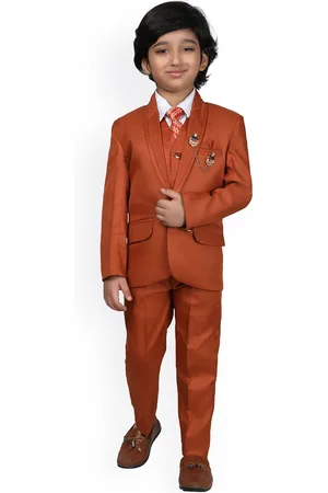 DKGF FASHION Boys Single-Breasted 5-Piece Suit