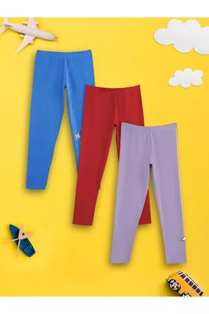 XY Life Girls Pack Of 3 Astro Supercombed Cotton Leggings