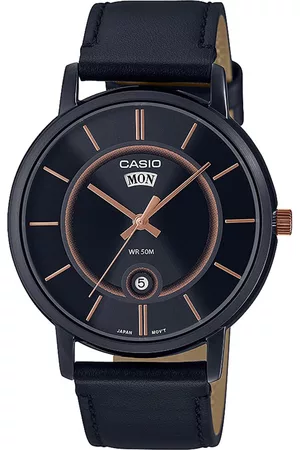 Casio Men Dial & Leather Straps Water Resistant Analogue Watch A2043