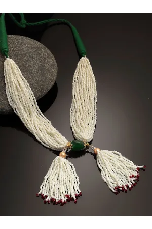 DUGRISTYLE Gold-Plated Pearl Studded Layered Necklace