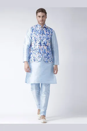 Hangup Men Regular Kurta with Pyjamas & Nehru Jacket
