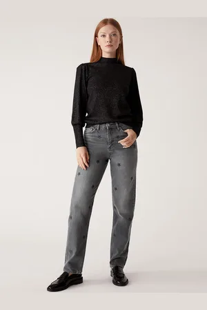 Marks & Spencer Women Cotton Boyfriend Fit High-Rise Heavy Fade Jeans