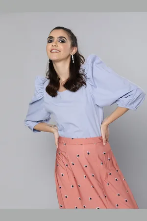 Scouph Women Blue Solid Regular top