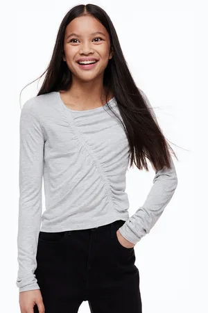 H&M Girls Gathered jersey top