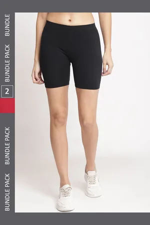 Jinfo Women Pack Of 2 Cotton Cycling Shorts
