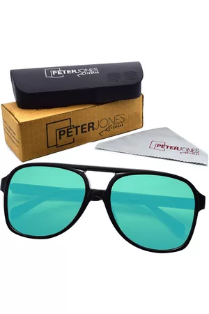 Peter Jones Eyewear Unisex Aviator Sunglasses with UV Protected Lens 98061BL