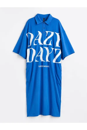 H&M Pure Cotton Oversized Polo Shirt Dress