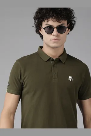 SPYKAR Men Typography Printed Polo Collar Pure Cotton Slim Fit T-shirt