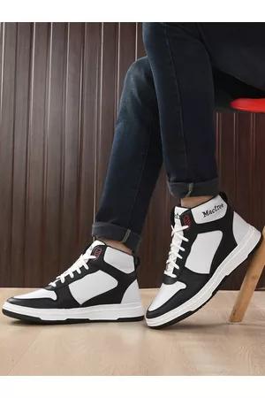 mactree men colourblocked pu sneakers