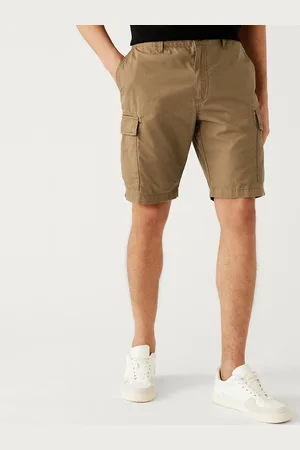 Marks & Spencer Men Cotton High-Rise Cargo Shorts