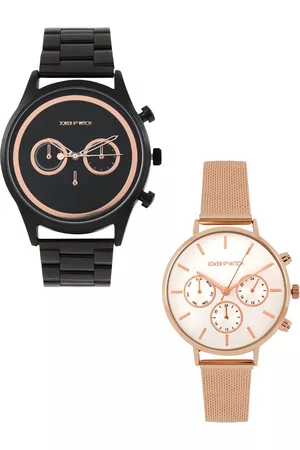 Joker & Witch Kim & Pete Couple Analogue Watch Gift Set JWCW226