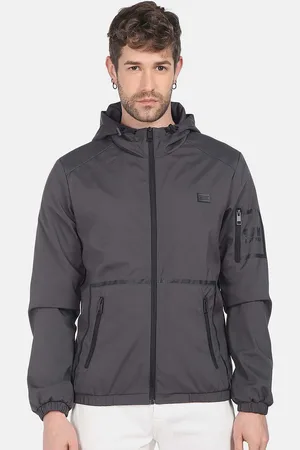 Flying Machine Men Long Sleeves Hooded Sporty Jacket