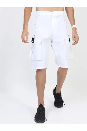 Ketch Men White Cargo Shorts