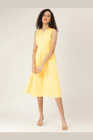 BRINN Flared Midi Cotton Dress