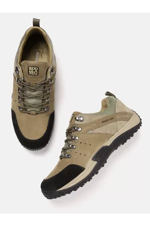 Woodland Men Colourblocked Leather Sneakers