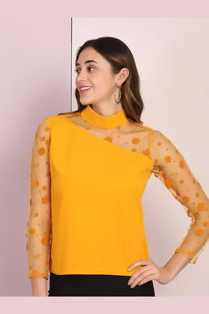 BuyNewTrend Round Neck Long Sleeves Lace Top