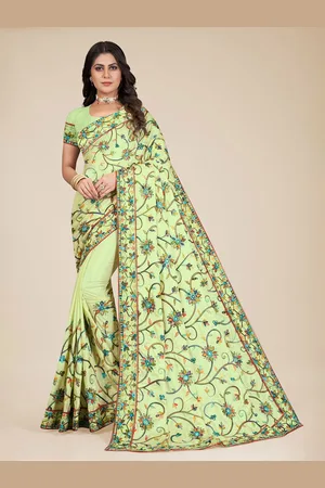 VAIRAGEE Floral Embroidered Saree