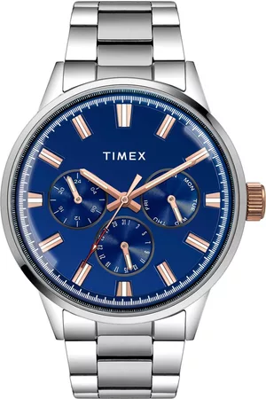 Timex Men Brass Dial & Stainless Steel Bracelet Style Straps Analogue Watch TWEG19909