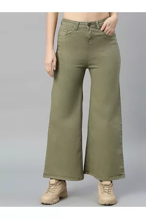 High Star Women Wide Leg High-Rise Stretchable Jeans