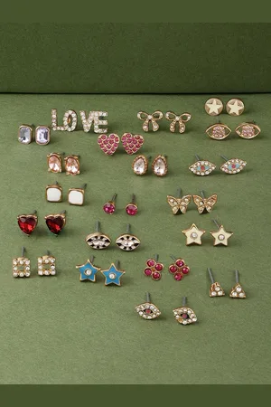 Ami Set of 20 Contemporary Studs Earrings