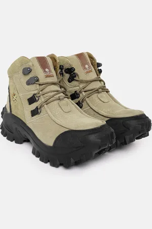 Woodland Men Leather Mid-Top Chunky Boots