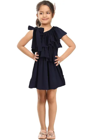 Kids On Board Asymmetric Neck Cotton Dress